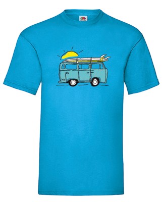 FRUIT OF THE LOOM T-shirt με στάμπα K6105 ΤΥΡΚΟΥΑΖ